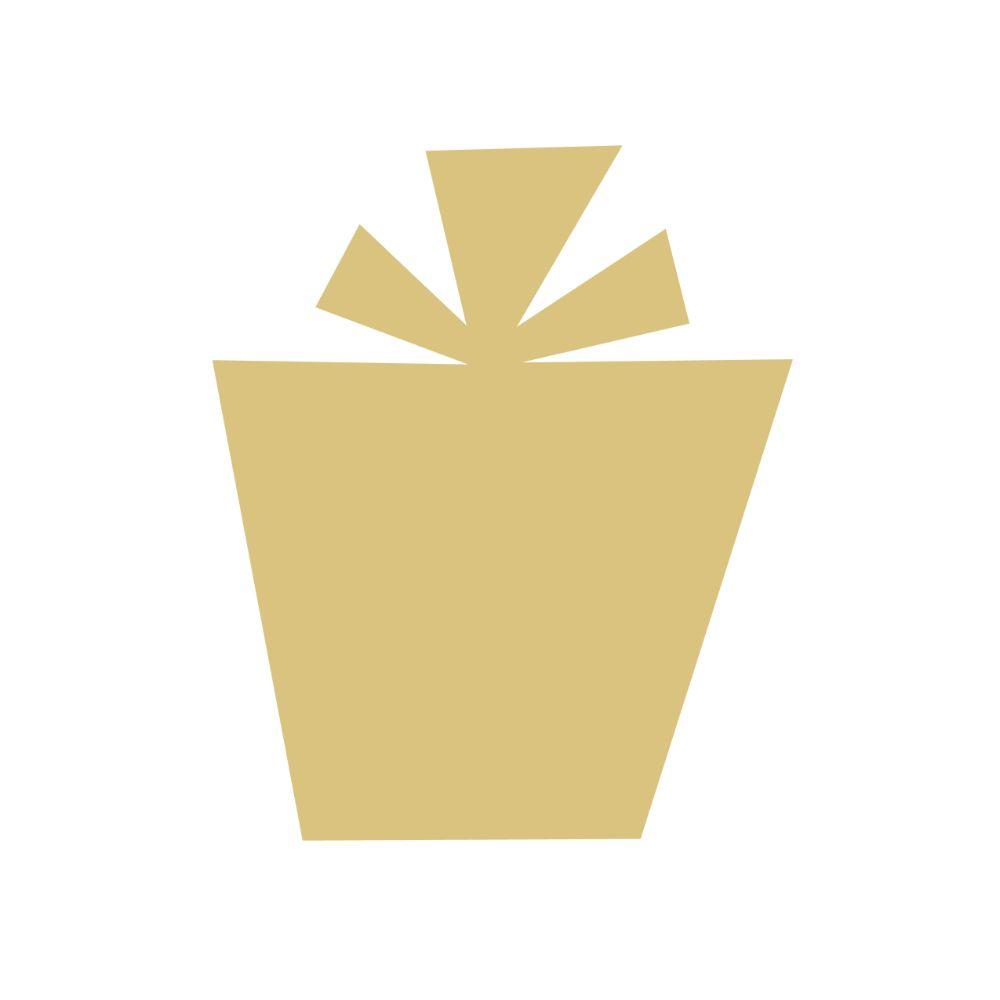 Basic Shape Gift Box MDF Cutout Bow Silhouette Style 2 - Unfinished For DIY