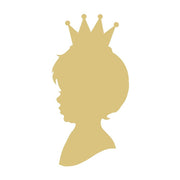 Basic Shape Prince Head MDF Cutout With Crown Silhouette - Unfinished For DIY