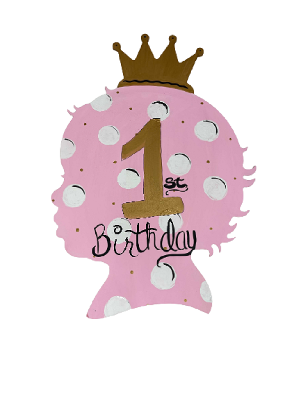 Basic Shape Prince Head MDF Cutout With Crown Silhouette - Unfinished For DIY