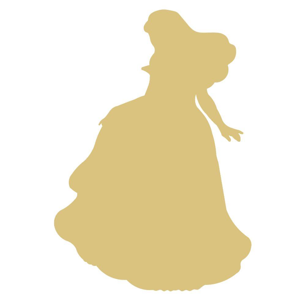 Basic Shape Princess MDF Cutout Silhouette Style 1 - Unfinished For DIY