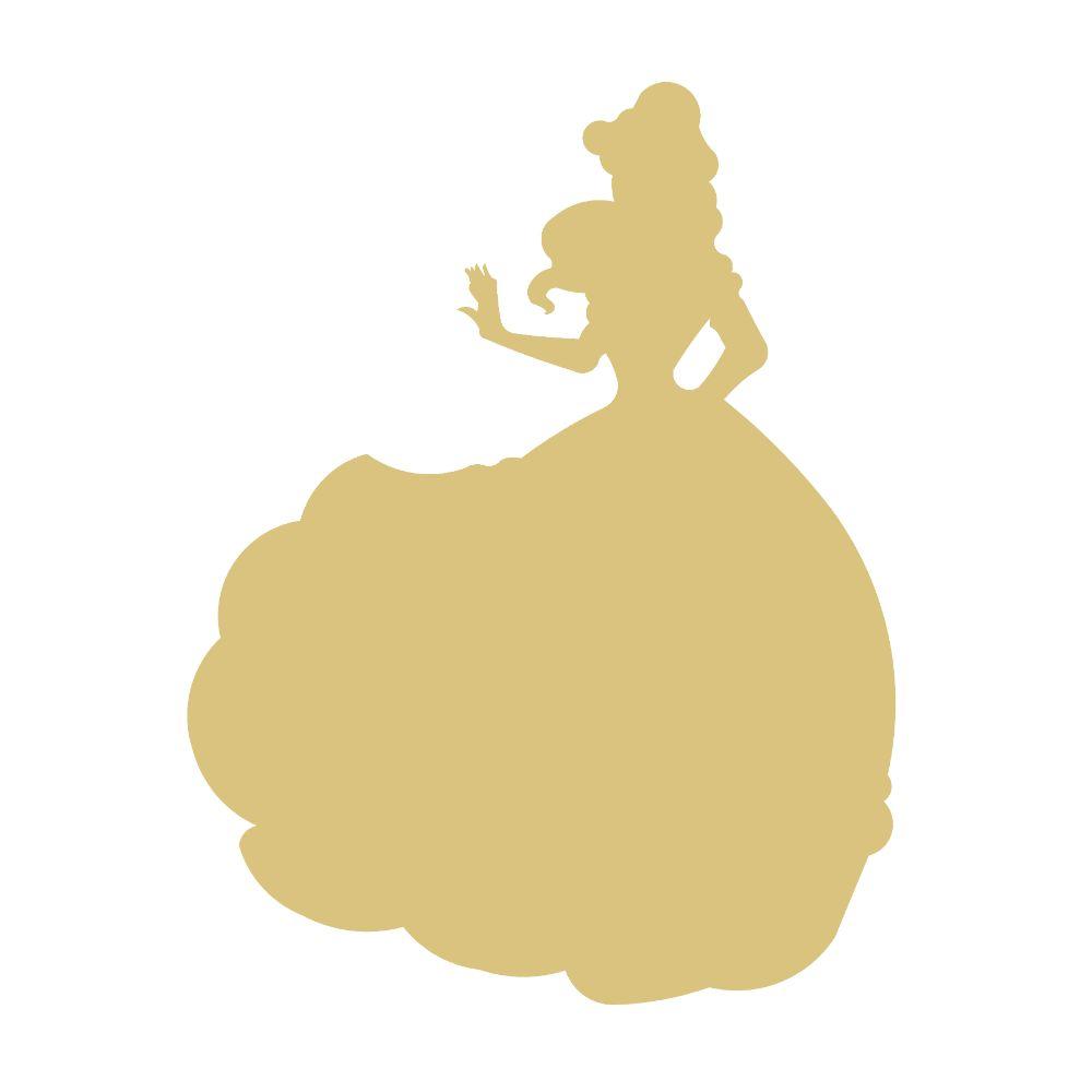 Basic Shape Princess MDF Cutout Silhouette Style 2 - Unfinished For DIY