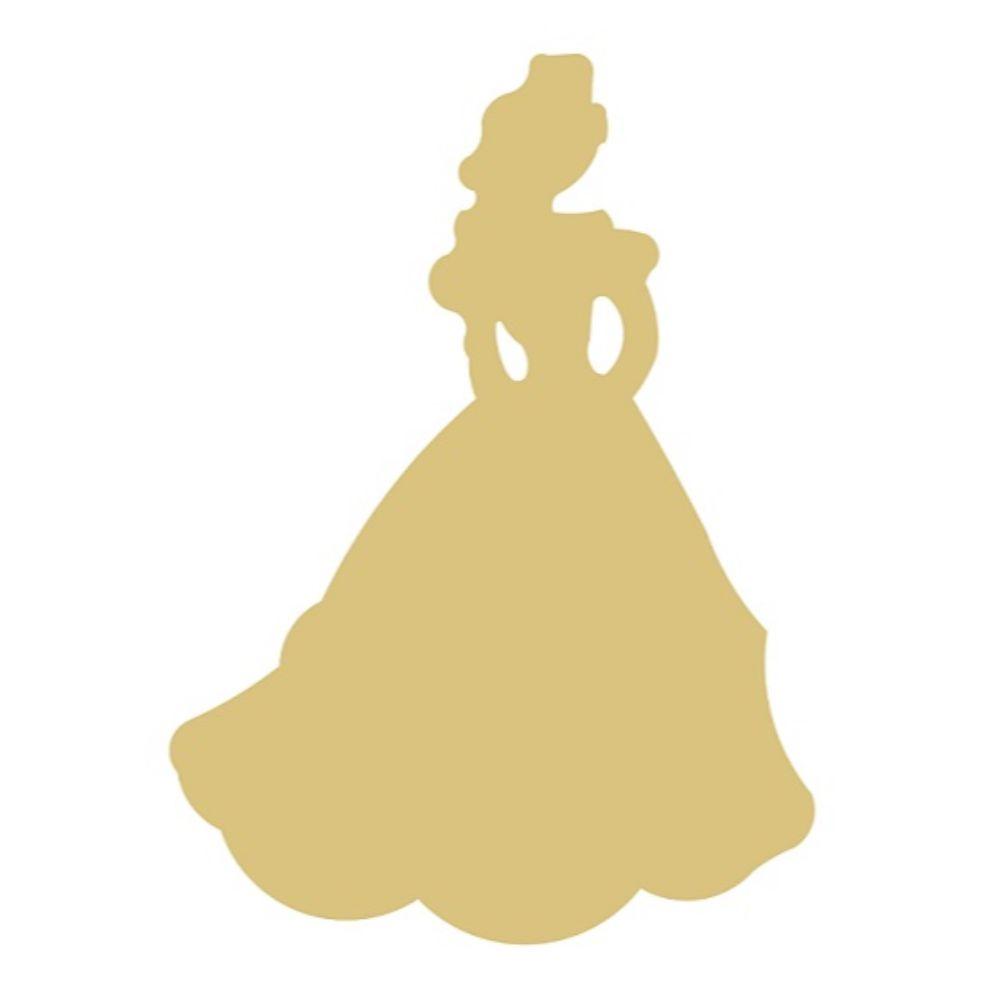 Basic Shape Princess MDF Cutout Royal Silhouette - Unfinished For DIY