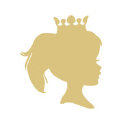 Basic Shape Princess Head MDF Cutout Silhouette Style 1 - Unfinished For DIY
