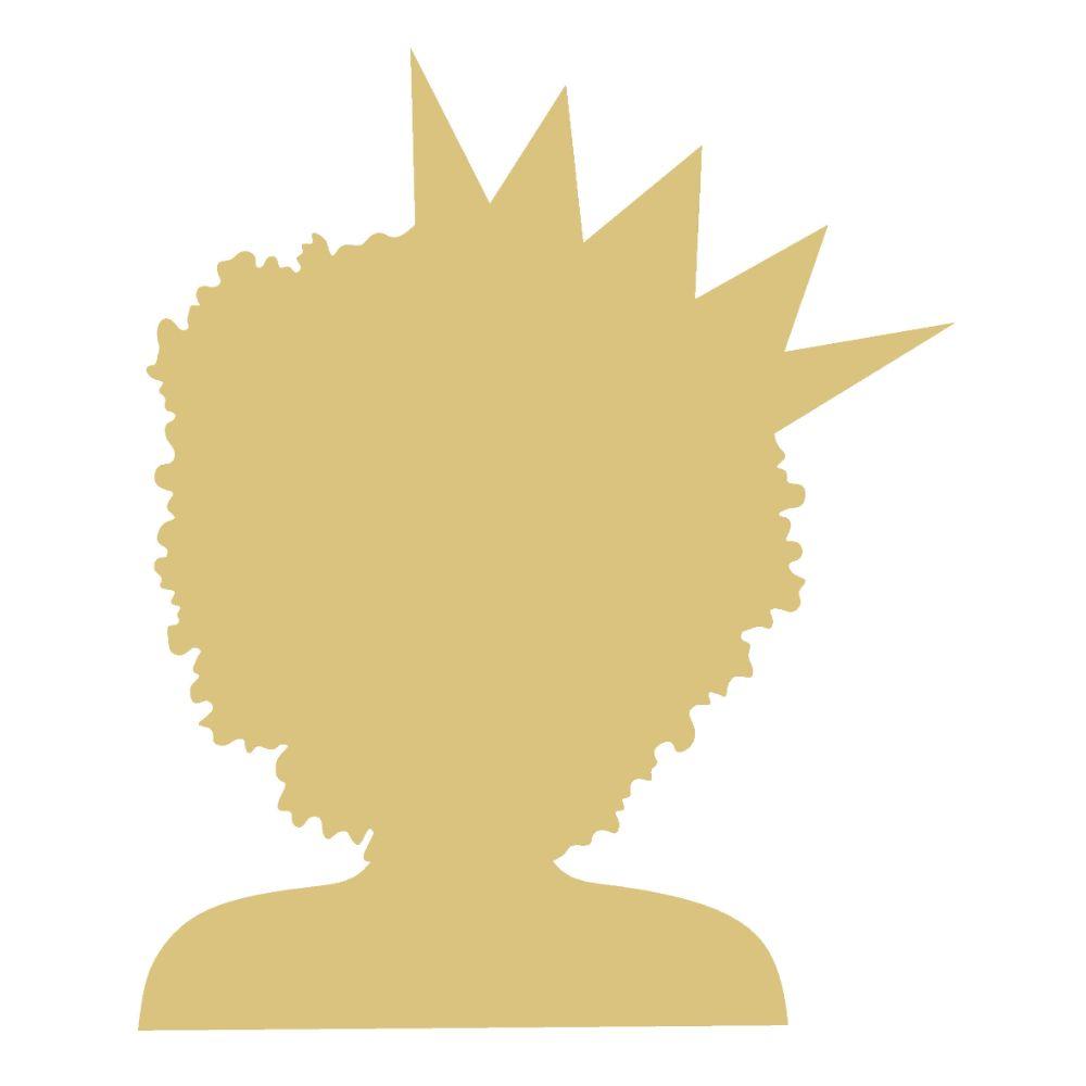 Basic Shape Princess Head MDF Cutout Silhouette Style 5 - Unfinished For DIY