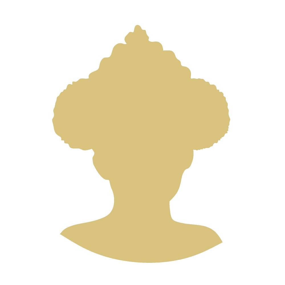Basic Shape Princess Head MDF Cutout Silhouette Style 6 - Unfinished For DIY