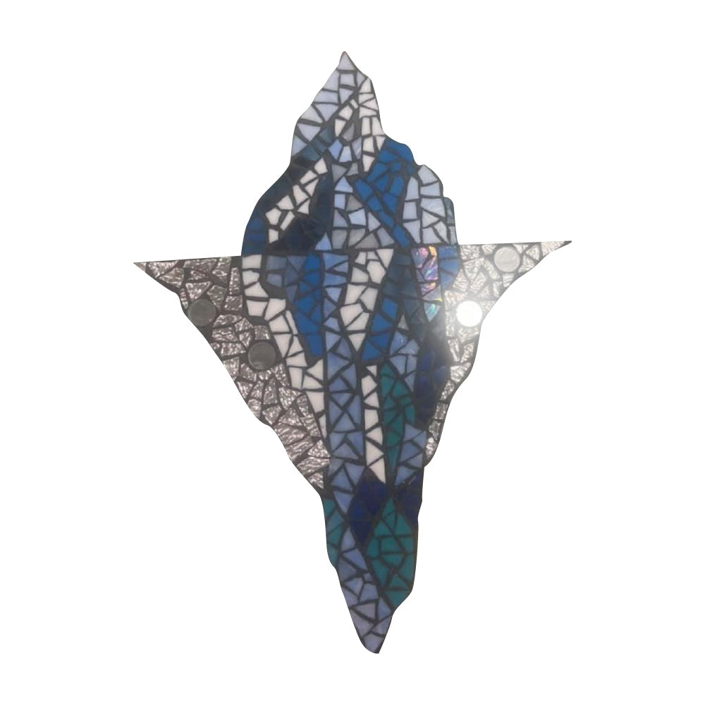 Design By Line Prism Cluster MDF Cutout Geometric Crystal Cluster - Unfinished For DIY