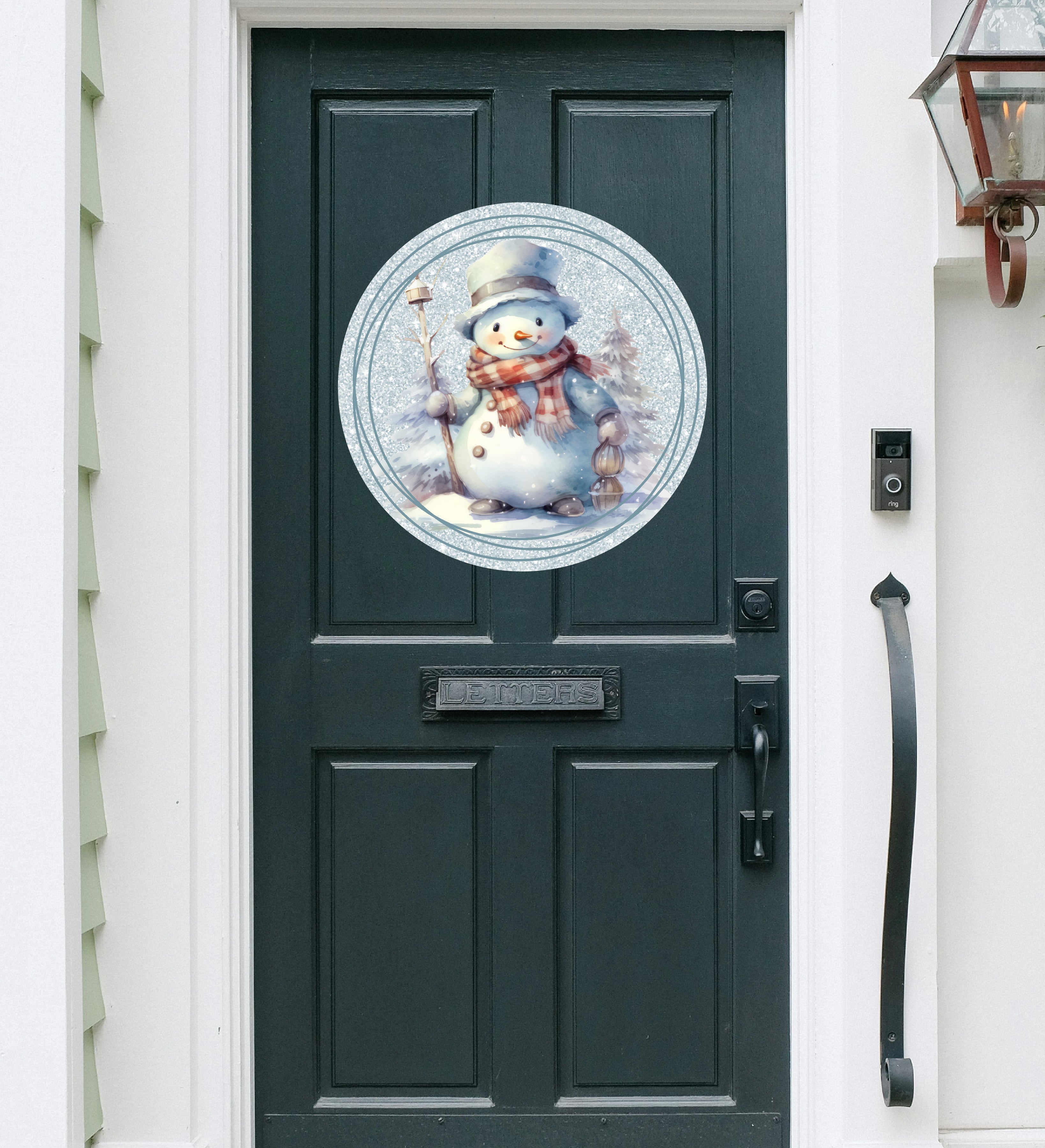 Snowman Printed MDF Wall & Door Sign – Ready-to-Hang Home Décor Accent – No Painting Required