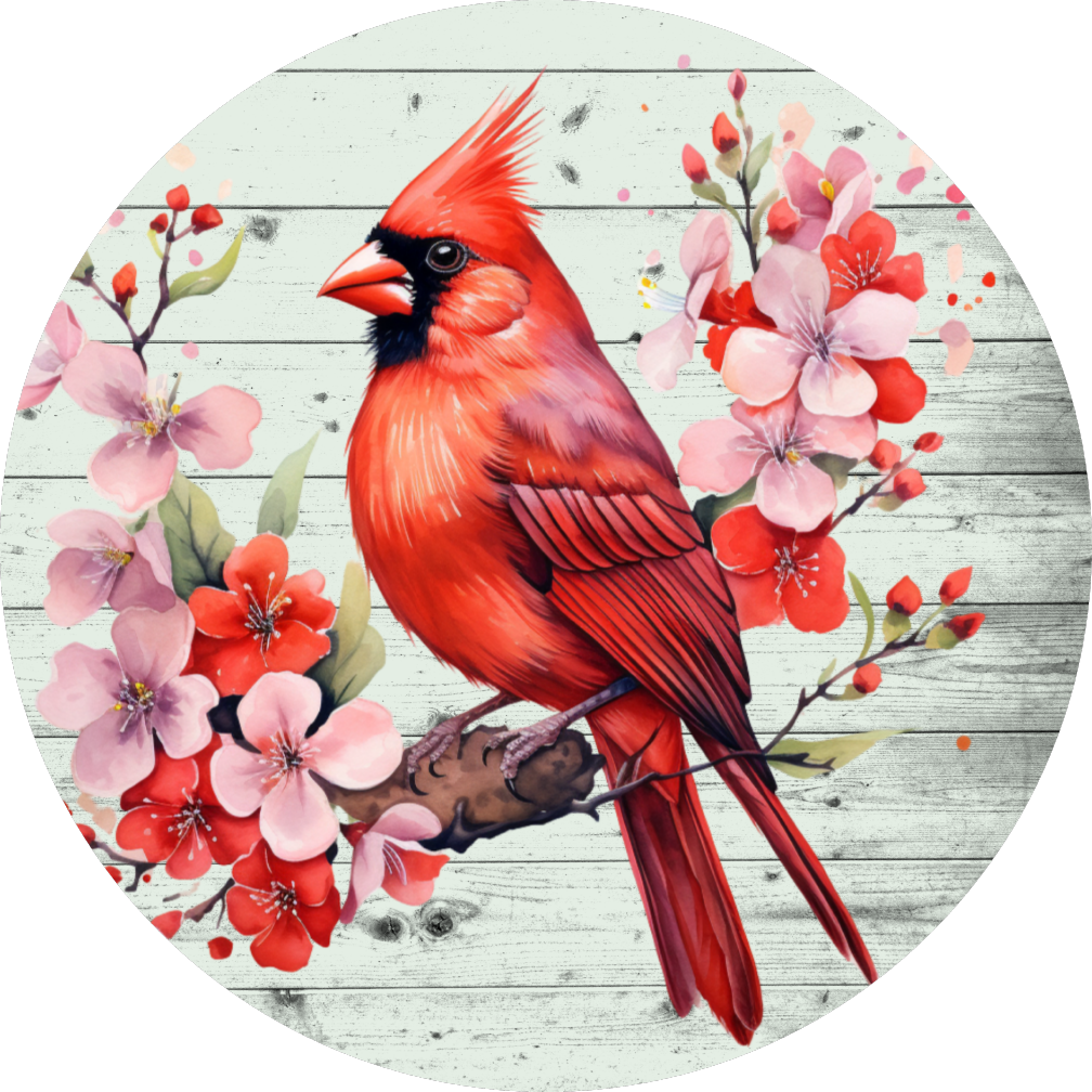Print Shop Cardinal  Door Hanger  MDF Cutout
