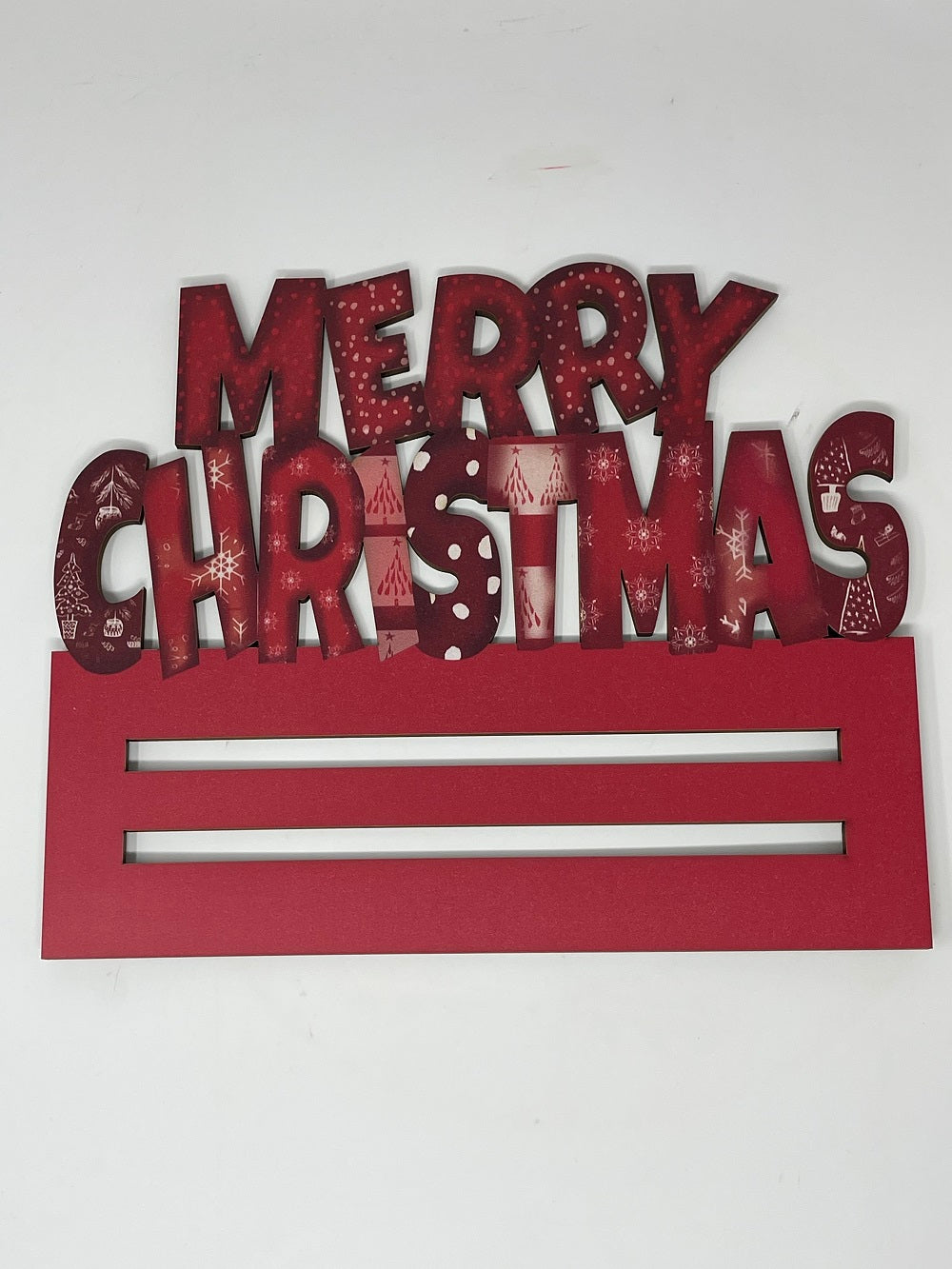 Merry Christmas Form MDF Print Cutout