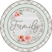 Print Shop Round MDF Cutout A Circle Of Strength And Love Family