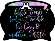 Print Shop Cauldron MDF Cutout Double Double Toil And Trouble