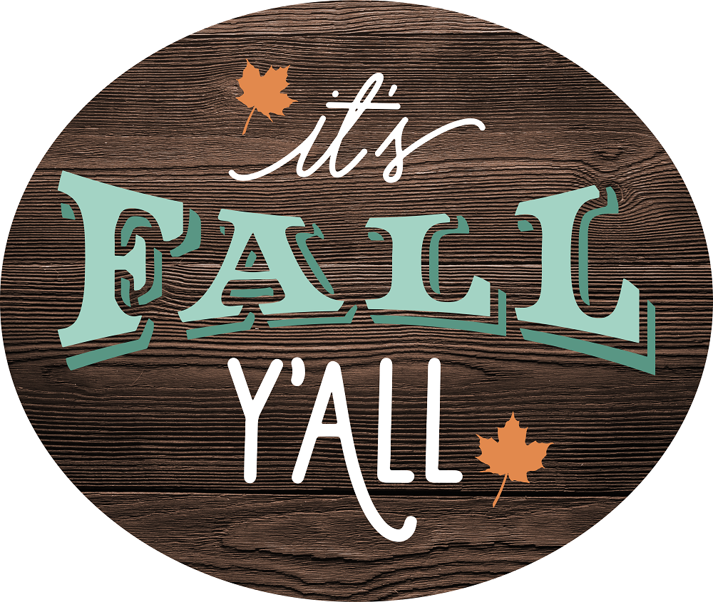 Print Shop Oval MDF Cutout It's Fall Y'all