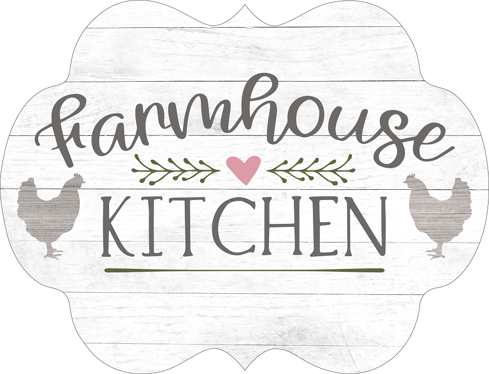 Print Shop Scalloped Edge Plaque Sign MDF Cutout Farmhouse Kitchen