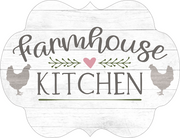 Print Shop Scalloped Edge Plaque Sign MDF Cutout Farmhouse Kitchen