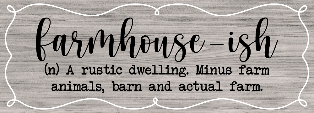 Print Shop Rectangular Sign MDF Cutout Farmhouse-Ish Definition Sign