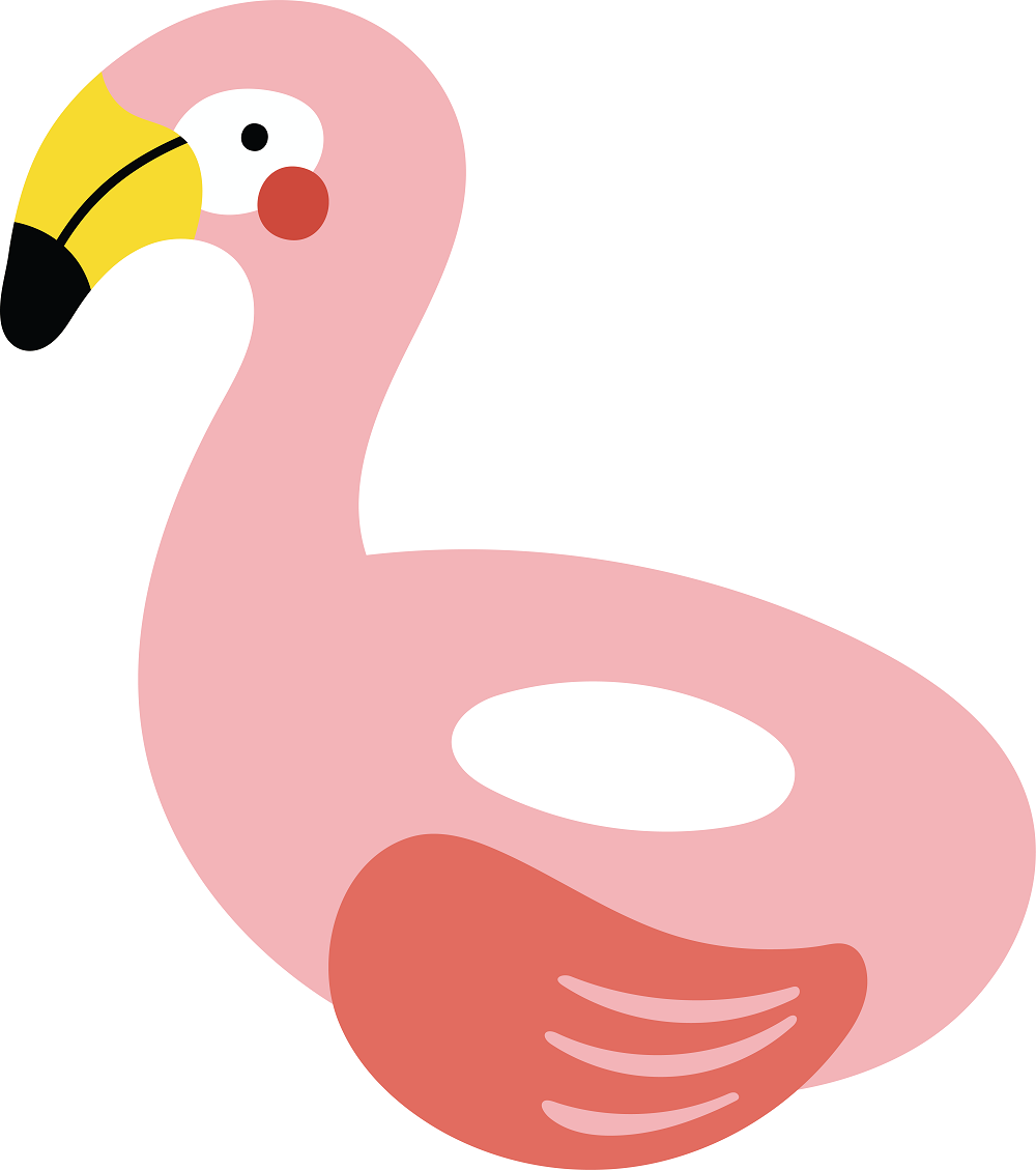 Print Shop Flamingo MDF Cutout Silhouette With Pink Body, Yellow Beak And Orange Wing
