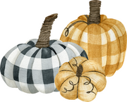 Print Shop Pumpkins MDF Cutout Flannel Pumpkin Plaid