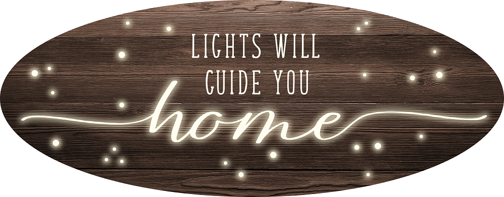 Print Shop Oval MDF Cutout Lights Will Guide You Home