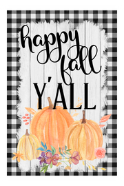 Print Shop Vertical Rectangle MDF Cutout Happy Fall Y'all