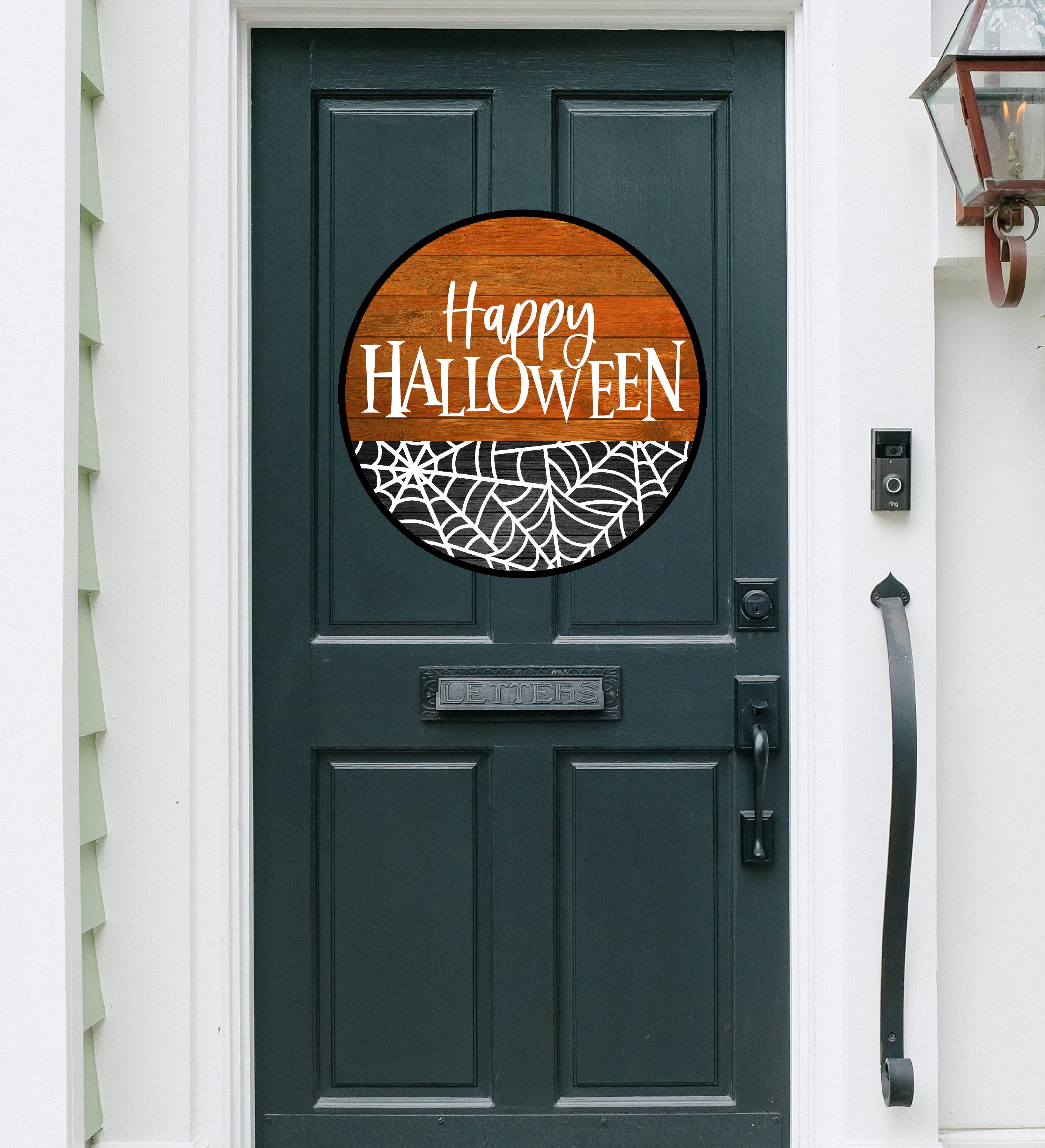 Print Shop Happy Halloween Door Hanger  MDF Cutout