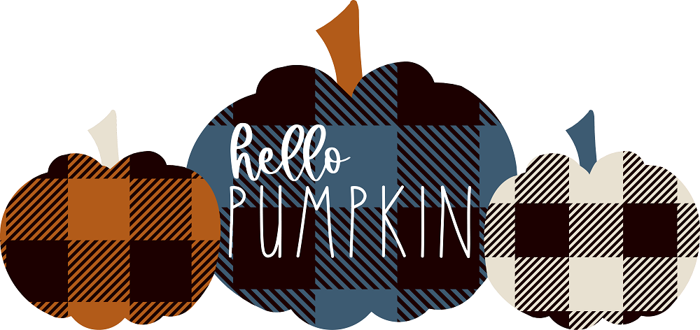 Print Shop Pumpkin Trio MDF Cutout Hello Pumpkin