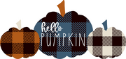 Print Shop Pumpkin Trio MDF Cutout Hello Pumpkin