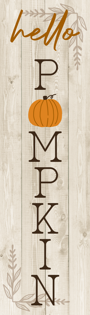 Print Shop Recatangle MDF Cutout Hello Pumpkin With Pumpkin Graphic