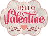 Print Shop Ornate Round Plaque MDF Cutout Hello Valentine