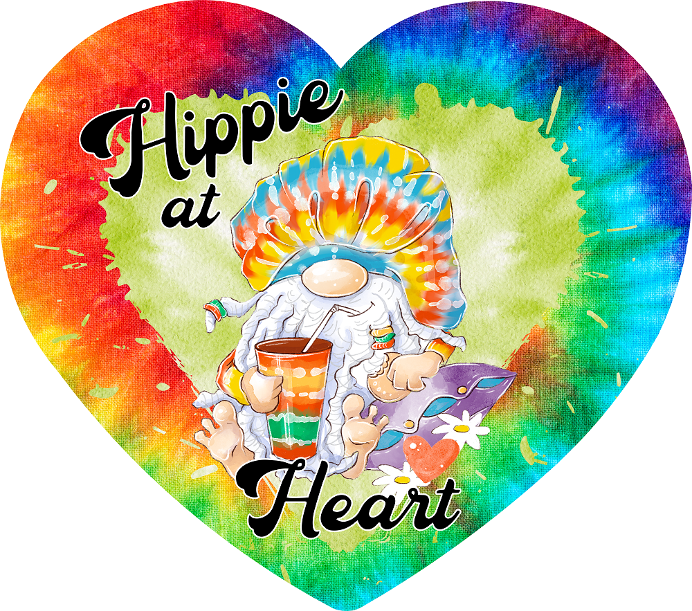 Print Shop Heart MDF Cutout Hippie At Heart