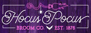 Print Shop Rectangular Sign MDF Cutout Hocus Pocus Broom Co. EST. 1876 Neon Script Logo