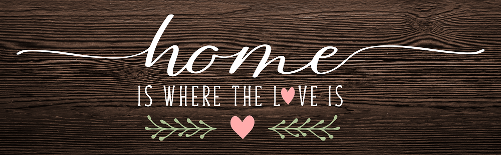 Print Shop Rectangle MDF Cutout Home Is Where The Love Is