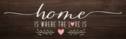 Print Shop Rectangle MDF Cutout Home Is Where The Love Is