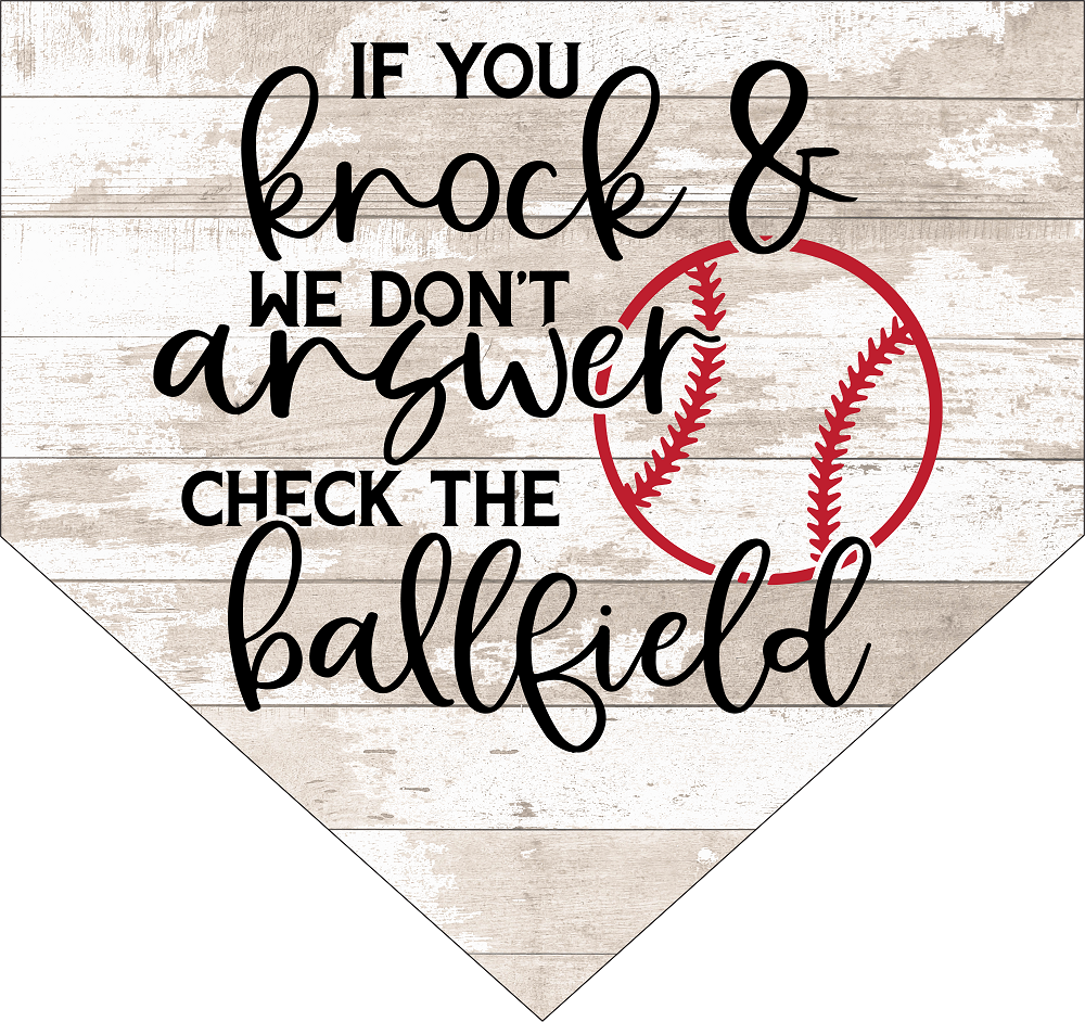 Print Shop Pennant MDF Cutout If You Rock & We Don't Answer Check The Ballfield