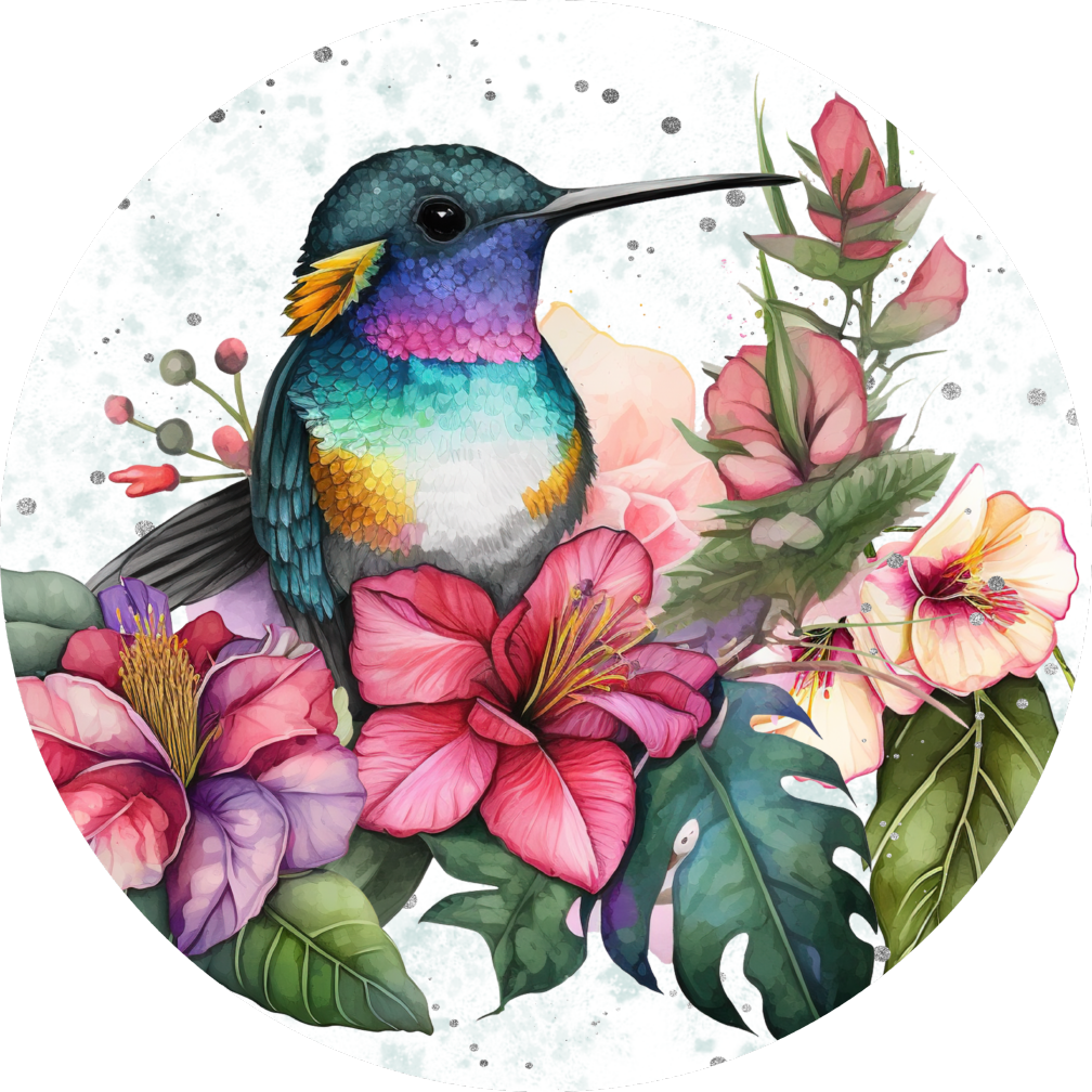 Humming Bird Printed MDF Wall & Door Sign – Ready-to-Hang Home Décor Accent – No Painting Required