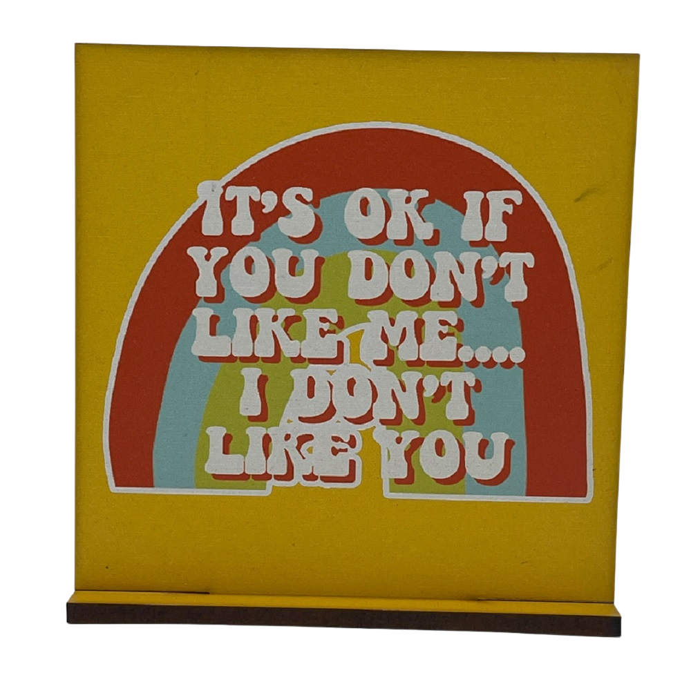 Print Shop Retro MDF Cutout With Stand