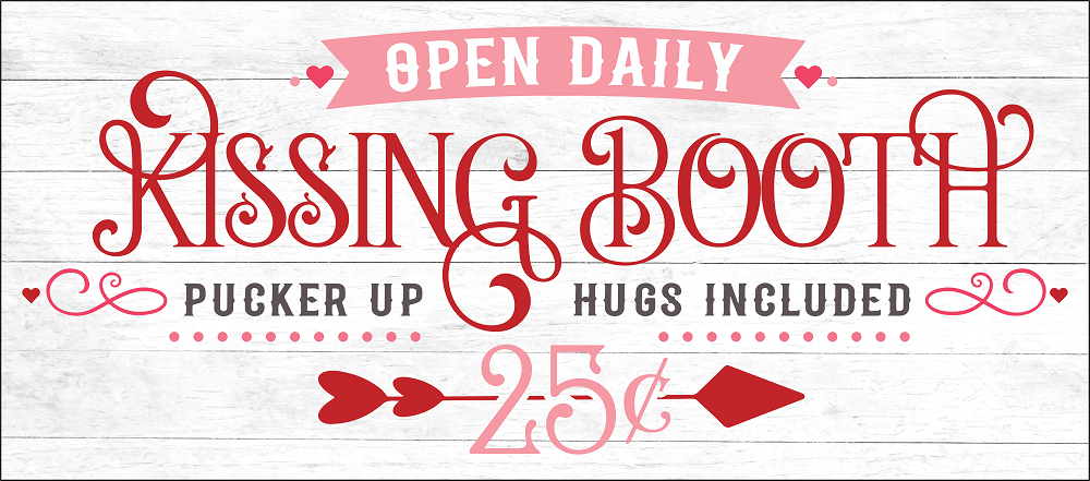 Print Shop Rectangle Sign MDF Cutout Kissing Booth