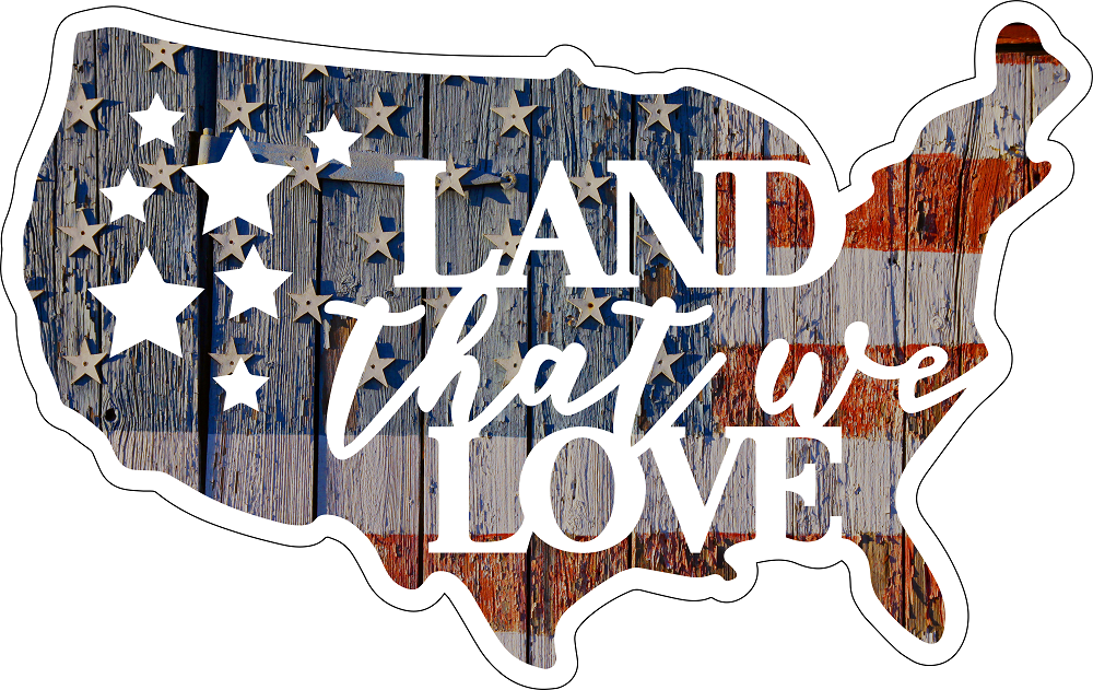 Print Shop USA Map MDF Cutout Land That We Love