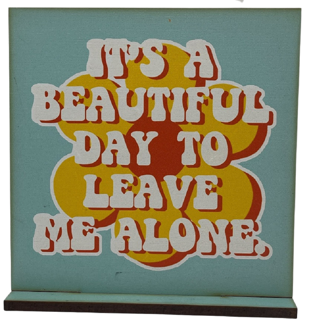 Print Shop Retro MDF Cutout With Stand