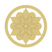 Design By Line Round MDF Cutout Mandala Floral Design - Unfinished For DIY