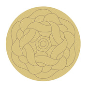 Design By Line Round MDF Cutout Mandala Knot Pattern - Unfinished For DIY