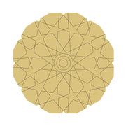 Design By Line Round MDF Cutout Mandala Pattern Style 40 - Unfinished For DIY