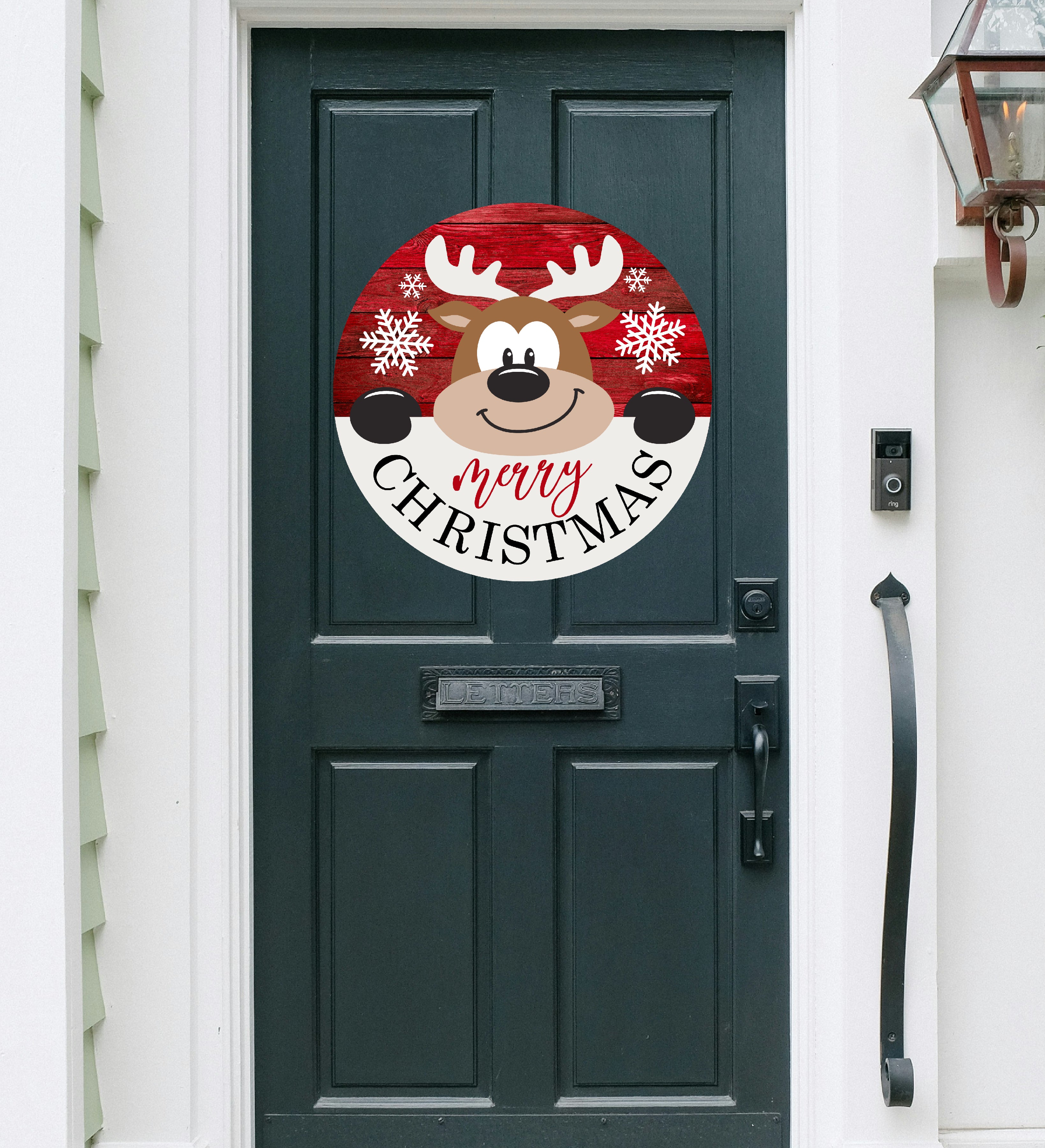 Merry Christmas Printed MDF Wall & Door Sign – Ready-to-Hang Home Décor Accent – No Painting Required