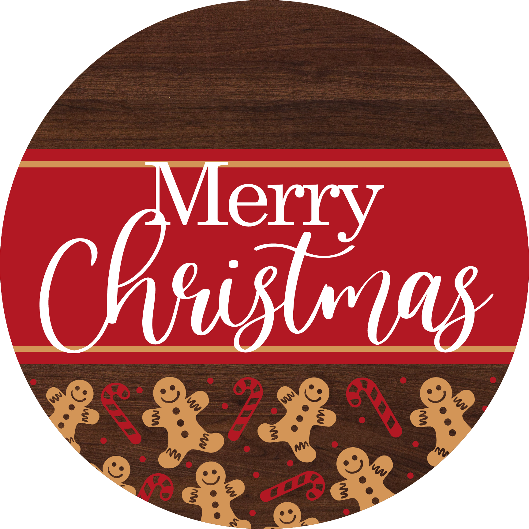 Merry Christmas Printed MDF Wall & Door Sign – Ready-to-Hang Home Décor Accent – No Painting Required