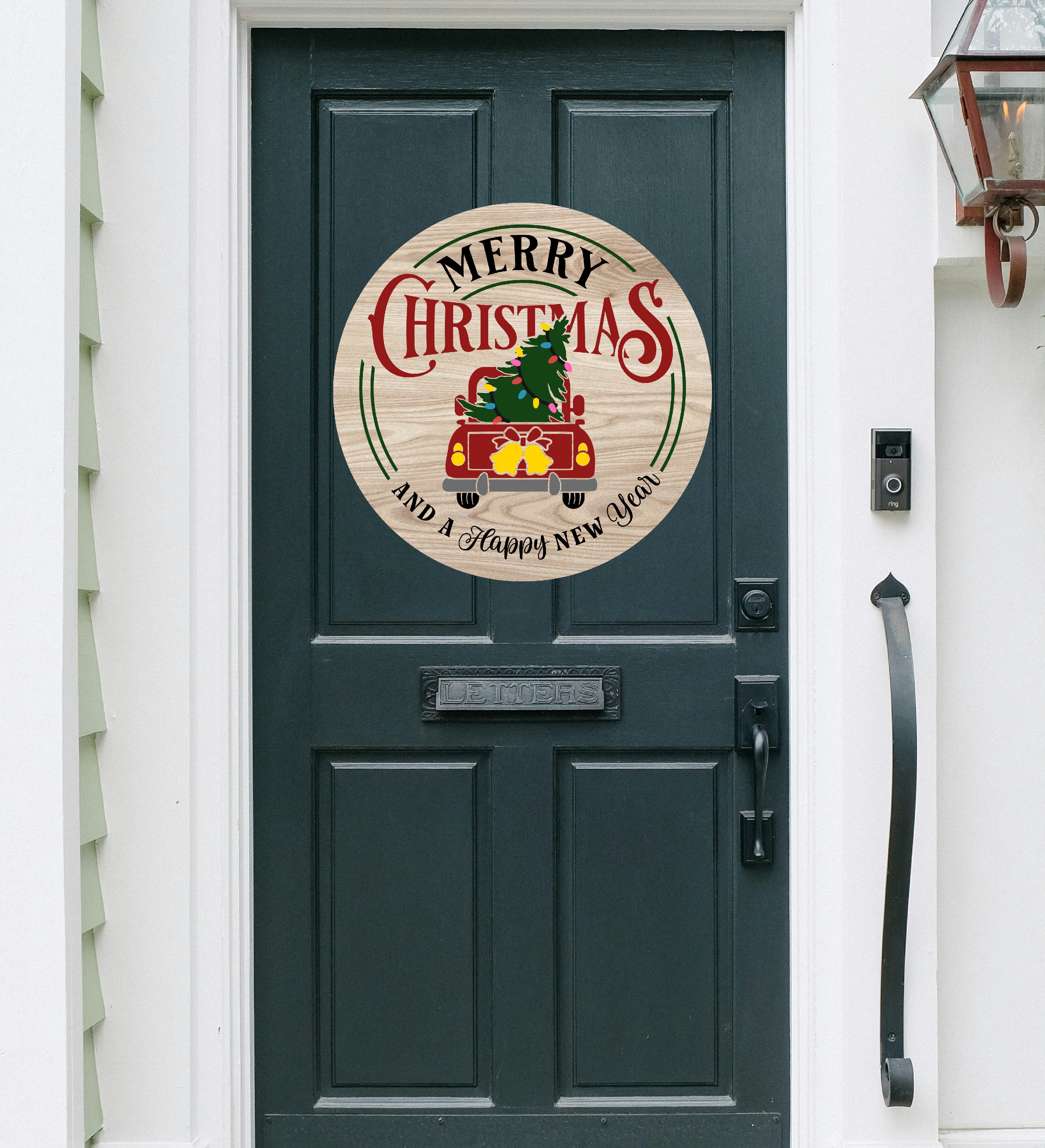 Merry Christmas Printed MDF Wall & Door Sign – Ready-to-Hang Home Décor Accent – No Painting Required