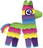 Print Shop Llama MDF Cutout Rainbow Pinata