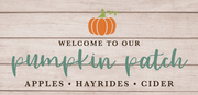 Print Shop Rectangle Pumpkin MDF Cutout Welcome To Our Pumpkin Patch Apples • Hayrides • Cider