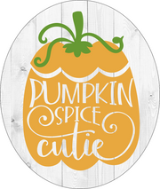 Print Shop Round MDF Cutout Pumpkin Spice Cutie