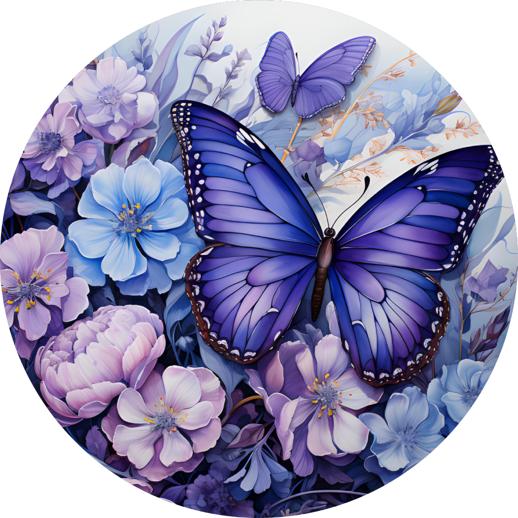 Butterfly Printed MDF Wall & Door Sign – Ready-to-Hang Home Décor Accent – No Painting Required