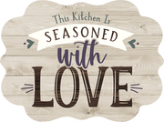 Print Shop Scalloped Edge Plaque MDF Cutout This Kitchen Is Seasoned With Love