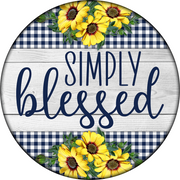 Print Shop Round MDF Cutout Simply Blessed